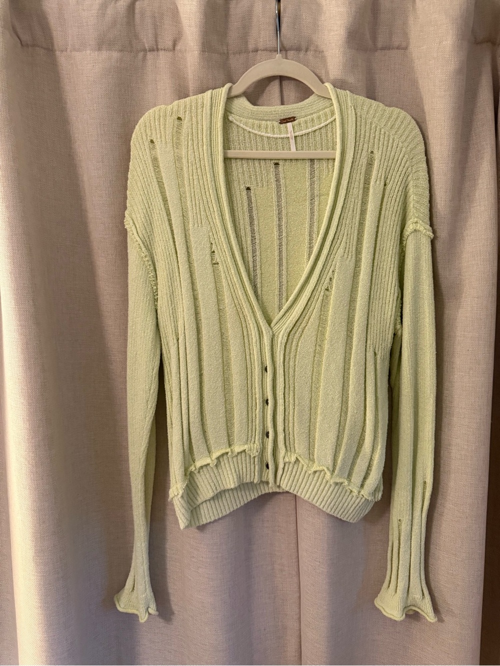 Free People Green Cardigan Sweater